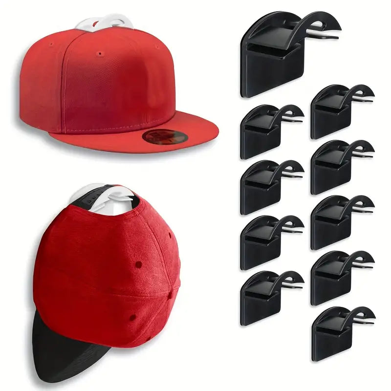 2PK Cap Holder, Self-Adhesive Hat Hooks, Hat Hangers For Boys Room Decor, Wall Hooks For Hats